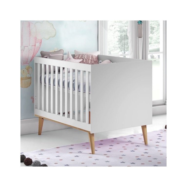 Berço Americano Ludmila Carolina Baby Branco Fosco/ Bétula