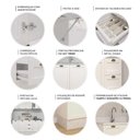 Ver imagem 5 de Cozinha Modulada Aurora 260cm Completa Provençal Clássico Cor:branco