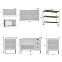 Ver imagem 4 de Cozinha Modulada Aurora 260cm Completa Provençal Clássico Cor:branco