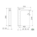 Ver imagem 2 de Torneira de Mesa para Lavatorio New Edge Ouro Escovado - Docol