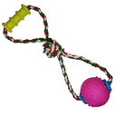 Ver imagem 3 de Brinquedo Mordedor com Corda com Plush Ball para Cachorro: Rosa