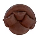 Ver imagem 4 de Poltrona Giratória 122cm Mercy Courino Marrom - Sallar Home