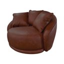 Ver mais imagens de Poltrona Giratória 122cm Mercy Courino Marrom - Sallar Home