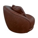 Ver imagem 5 de Poltrona Giratória 122cm Mercy Courino Marrom - Sallar Home