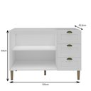 Ver imagem 7 de Cozinha Completa Modulada 2 Peças 5 Portas 3 Gavetas 120cm Provençal Branco - Mademovel