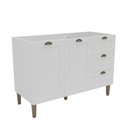 Ver imagem 6 de Cozinha Completa Modulada 2 Peças 5 Portas 3 Gavetas 120cm Provençal Branco - Mademovel