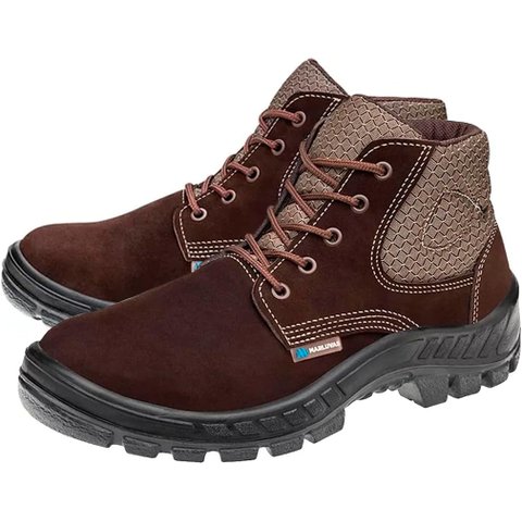 Bota Botina Segurança Nobuck Pu 36 Biden Café - Marluvas