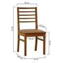Ver imagem 4 de Conjunto Mesa de Jantar Flutuante 6 Lugares com Cadeiras Tiê Estofadas Corano Marrom Mescla 160cm