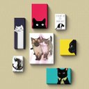 Ver imagem 1 de Cats Concept - Quadros ou Placas Modulares com 7 Peças