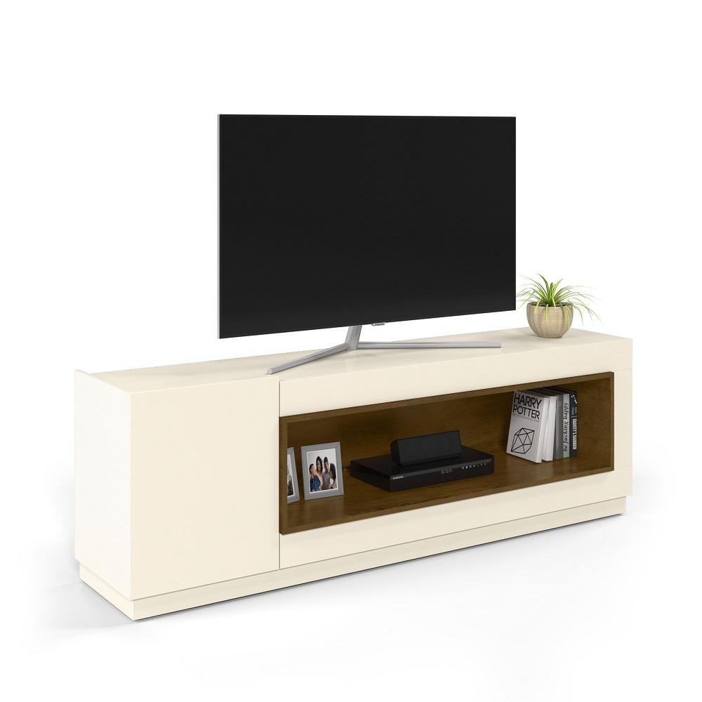 Rack para Tv até 75 Polegadas 1 Porta Qatar 180cm CorOffWhite MadeiraMadeira