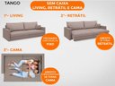 Ver imagem 3 de Sofá Tango 2,00M Sem Caixa, Retrátil e Reclinável Velosuede Marrom - Netsofás