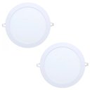 Ver imagem 1 de Kit 2 Luminárias de Embutir Plafon Slim G Ii 18w 3000k 22cm Redonda Kian