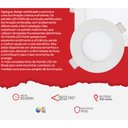 Ver imagem 4 de Kit 2 Luminárias de Embutir Plafon Slim G Ii 18w 3000k 22cm Redonda Kian