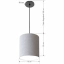 Ver imagem 2 de Lustre Luminária Pendente Vivare Free Lux Pe-4103pr Cúpula em Tecido 15x20cm