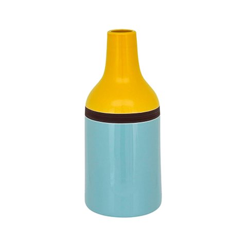Garrafa Johnny Cerâmica Azul 31cm x 15cm x 15cm