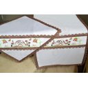 Ver imagem 1 de Jogo de Caminho Bordado em Ponto Cruz - Vaquinha com Flores Arte & Tear