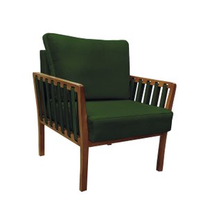 POLTRONA DECORATIVA LUXO CALIFÓRNIA DORA BELA Califónia 0130 Verde Musgo