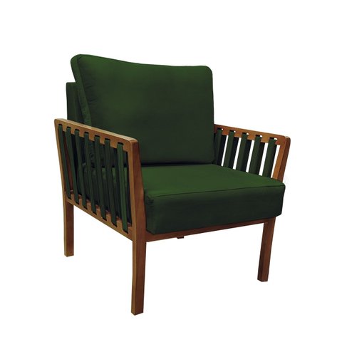 POLTRONA DECORATIVA LUXO CALIFÓRNIA DORA BELA Califónia 0130 Verde Musgo