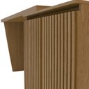Ver imagem 6 de Mesa para Escritório Extensível em L ou Reta Ripado Milão Yescasa 2 Portas 180cm MDF Marrom/Carvalho