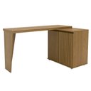 Ver imagem 3 de Mesa para Escritório Extensível em L ou Reta Ripado Milão Yescasa 2 Portas 180cm MDF Marrom/Carvalho