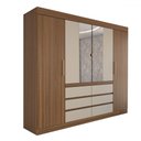 Ver imagem 4 de Guarda-roupa Casal Luxuria 4 Portas 6 Gavetas com Espelho Cinamomo - Panorama Móveis