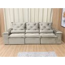 Ver imagem 5 de Sofá Retrátil Reclinável Confortável Várias Cores e Tamanhos Cor:bege;tamanho:2,70