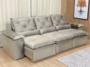Ver imagem 6 de Sofá Retrátil Reclinável Confortável Várias Cores e Tamanhos Cor:bege;tamanho:2,70
