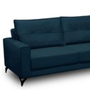 Ver imagem 5 de Sofá 4 Lugares com Chaise Direito 285cm Soreh F05 Veludo Azul - Mpozenato