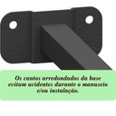 Ver imagem 2 de 08 Suportes Refletor Base Reta Braço 40 Cm 8 Cjts - Preto