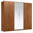Ver imagem 1 de Guarda Roupa Casal 6 Portas 6 Gavetas Atrice 2 Portas em Espelho Nogueira Touch - Demartêz