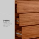 Ver mais imagens de Guarda Roupa Casal 6 Portas 6 Gavetas Atrice 2 Portas em Espelho Nogueira Touch - Demartêz