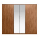 Ver imagem 3 de Guarda Roupa Casal 6 Portas 6 Gavetas Atrice 2 Portas em Espelho Nogueira Touch - Demartêz