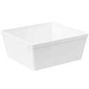 Ver imagem 1 de Travessa Retangular 1,4l Branca Coza Uno Plástico Saladeira 17x16cm Cozinha Buffet