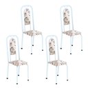 Ver imagem 1 de Cadeiras para Sala de Jantar 4 Unidades Lara Branco/Arabesco