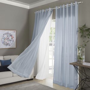 Cortina Voil Santorini 1,60m Alt X 2,00m Larg Azul