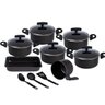 Jogo de Panelas Antiaderente 10 Peças Teflon - Preto - 1