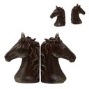 Ver imagem 2 de Jogo Porta Livros Cavalo Decorativo em Resina Marrom