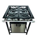 Ver imagem 3 de Fogão Baixa Pressão 4 Bocas Alcazon com Forno 60 Litros Tampa Inox Acz-004+aczf-001