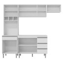 Ver imagem 2 de Cozinha Completa Modulada 4 Peças Andréia 240cm Branco Ajl Móveis