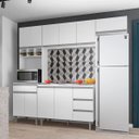 Ver imagem 3 de Cozinha Completa Modulada 4 Peças Andréia 240cm Branco Ajl Móveis