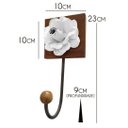 Ver imagem 2 de Cabide de Ferro Artesanal com Flores Rusticas para Parede com Ganchos Libertas Rosas Artesanato Cabi