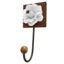 Ver imagem 1 de Cabide de Ferro Artesanal com Flores Rusticas para Parede com Ganchos Libertas Rosas Artesanato Cabi