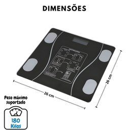 Balança Digital com Bioimpedância Bluetooth - Alta Precisão - 5