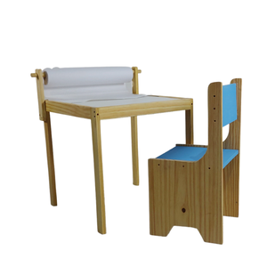 Combo Mesa Infantil + Cadeira Happy Madeira Maciça