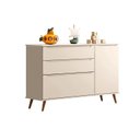 Ver imagem 2 de Cômoda Infantil 100% MDF com 3 Gavetas e 1 Porta Retrô Melinda Off White
