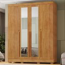 Ver imagem 2 de Guarda Roupa Casal com Espelho 4 Portas 159 cm Domus Cedro Rudk