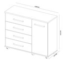 Ver imagem 5 de Cômoda Para Quarto 1 Porta 4 Gavetas Flora D02 Amendola Touch - Mpozenato