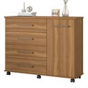 Ver imagem 3 de Cômoda Para Quarto 1 Porta 4 Gavetas Flora D02 Amendola Touch - Mpozenato