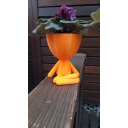Vaso Decorativo - Robert Plant - Sentado Com Perna Cruzada - Impresso em 3D - 1