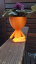 Ver imagem 1 de Vaso Decorativo - Robert Plant - Sentado Com Perna Cruzada - Impresso em 3D